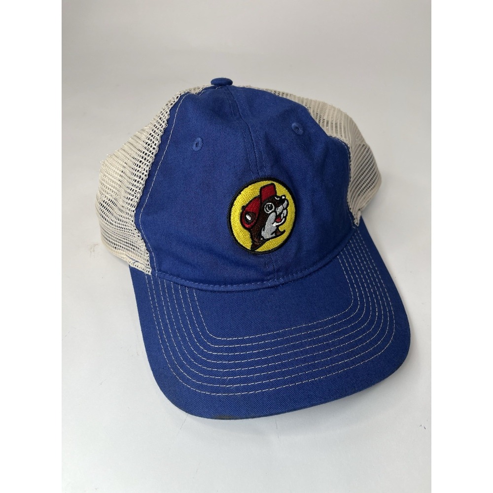 Buc-ee's Blue Mesh Snapback Cap Adjustable Hat Blue With Logo